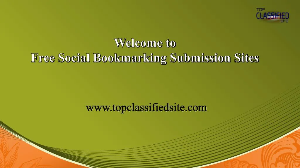 welcome to free social bookmarking submission