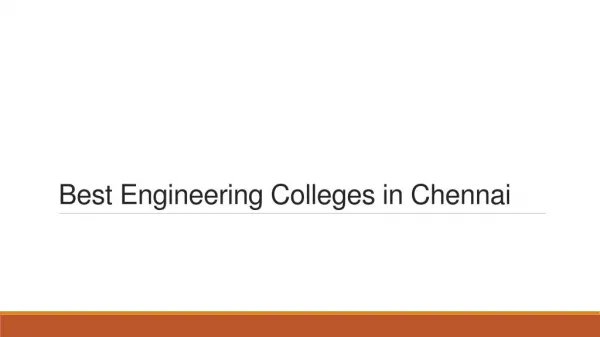 Automobile Engineering Colleges In Chennai