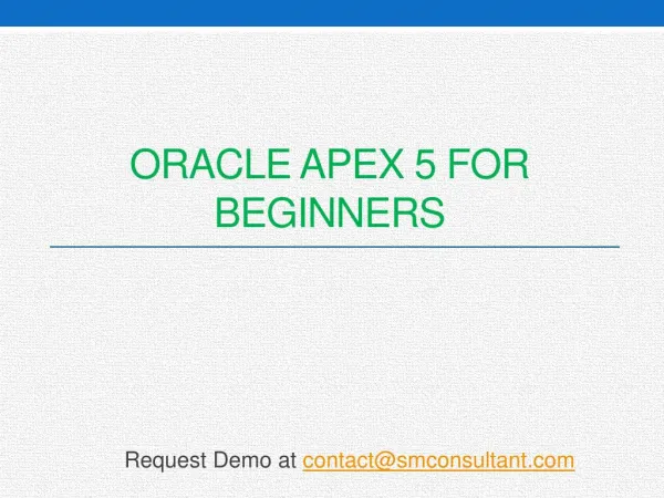 Oracle apex 5 for beginners | Oracle APEX Training