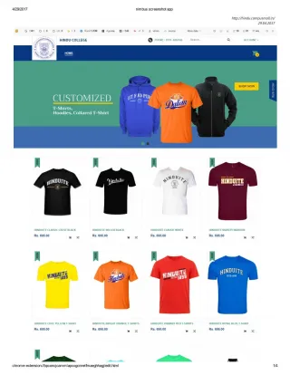 Stylish T-Shirts for Hindu College - slide 1