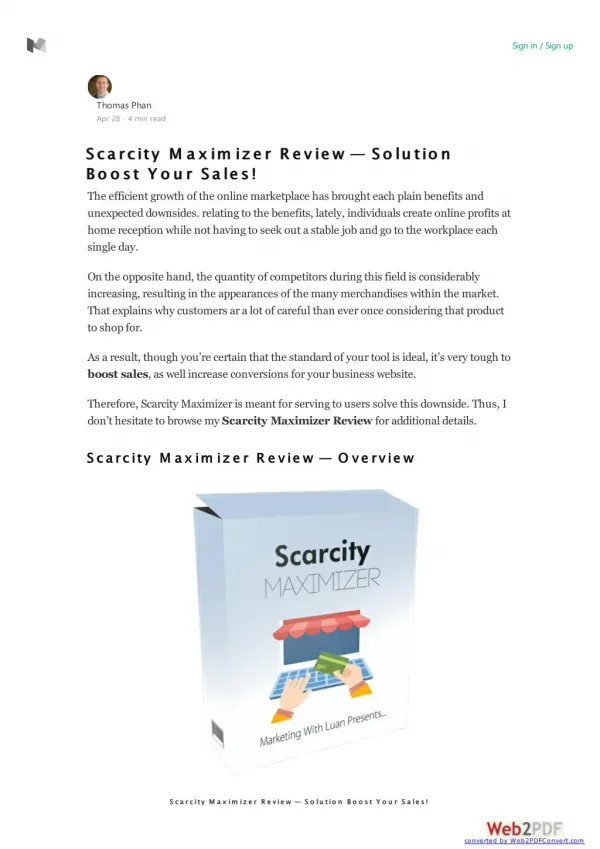 Scarcity Maximizer Review