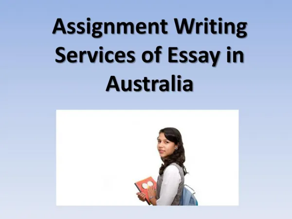 Assignment Writing Services of Eassy in Australia