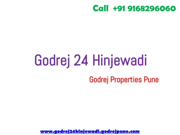 Godrej 24 Hinjewadi Pune - Godrej New Project Pune