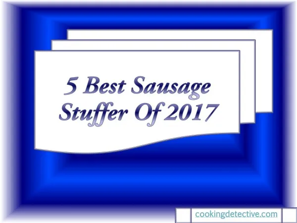 Best Sausage Stuffer