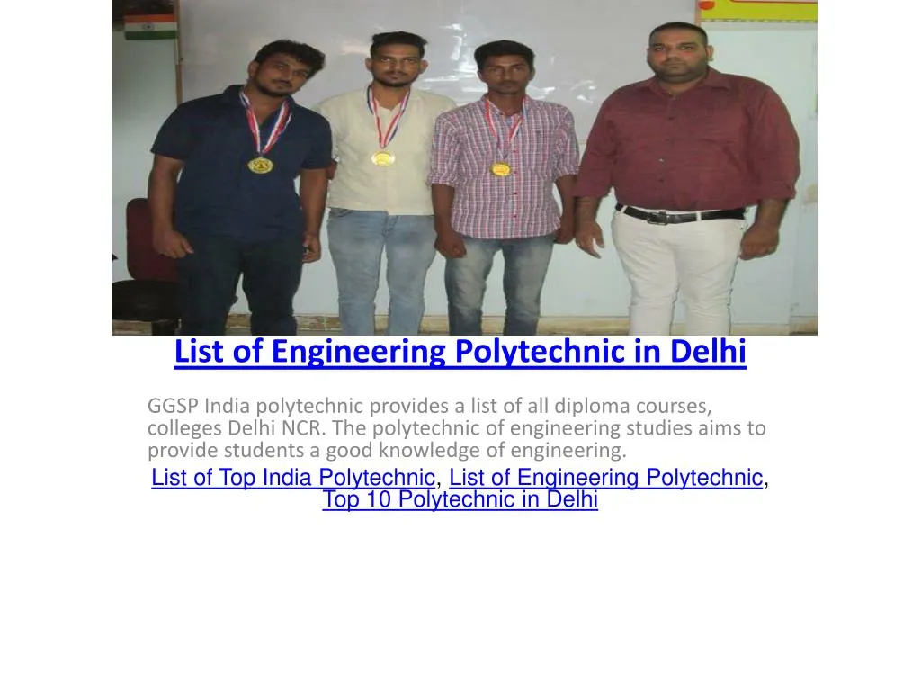 list of engineering polytechnic in delhi