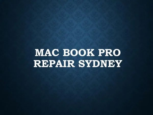 Mac book Pro Repair Sydney