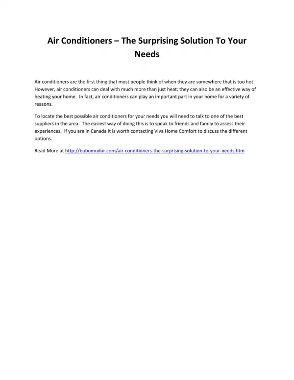 air conditioners the surprising solution to your
