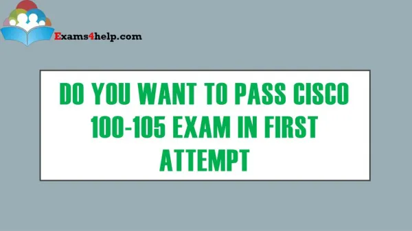 Latest 100-105 Exam with 100-105 PDF Dumps