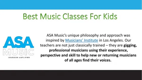 Best Music Classes For Kids