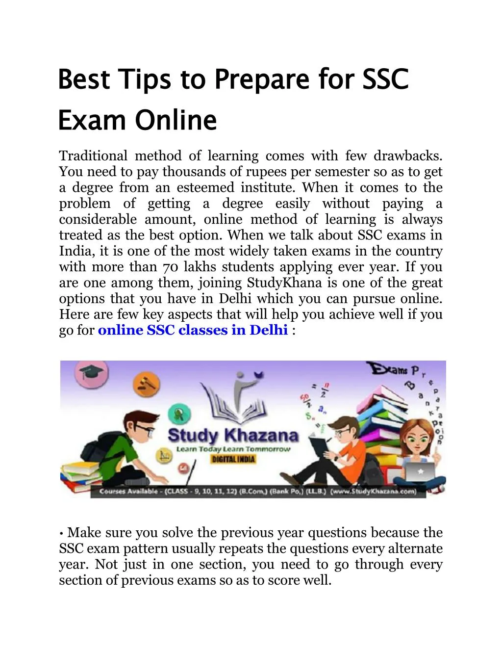 best tips to prepare for ssc exam traditional