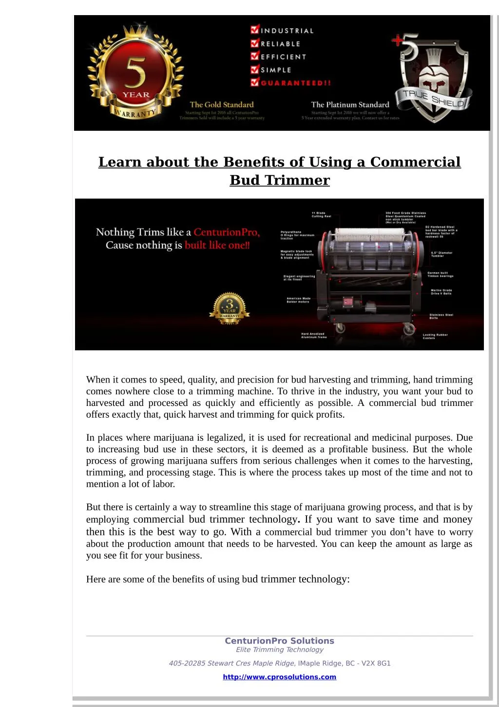 learn about the benefits of using a commercial