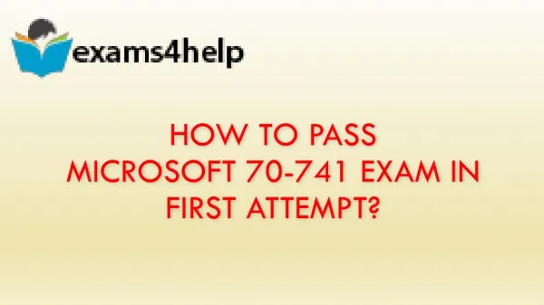 70-741 Real Exam Questions Answers with 70-741 PDF Dumps