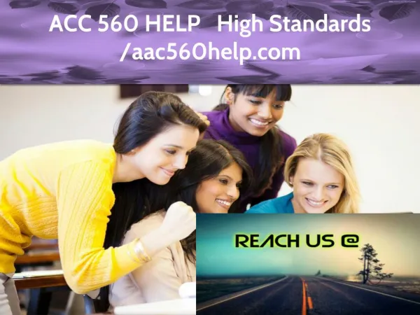 ACC 560 HELP Expert Level - aac560help.com