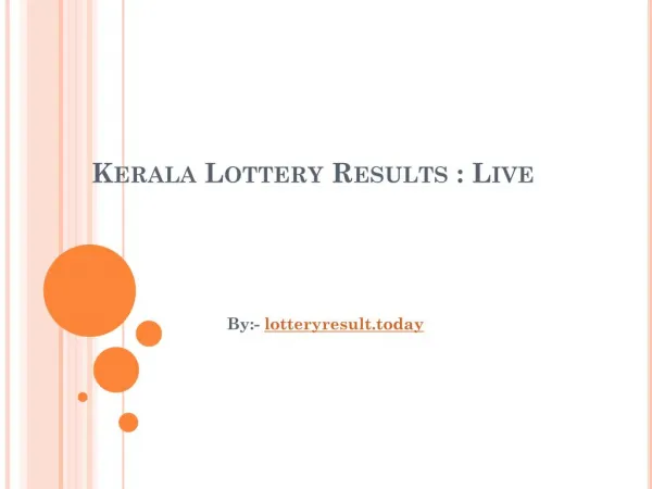 Kerala lottery for WIN W407