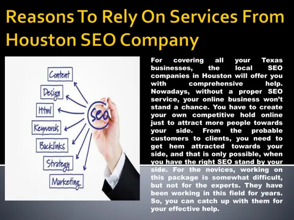 Reasons To Rely On Services From Houston SEO Company