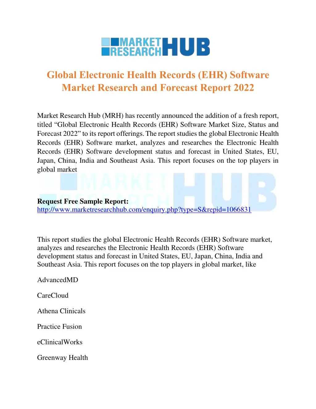 global electronic health records ehr software