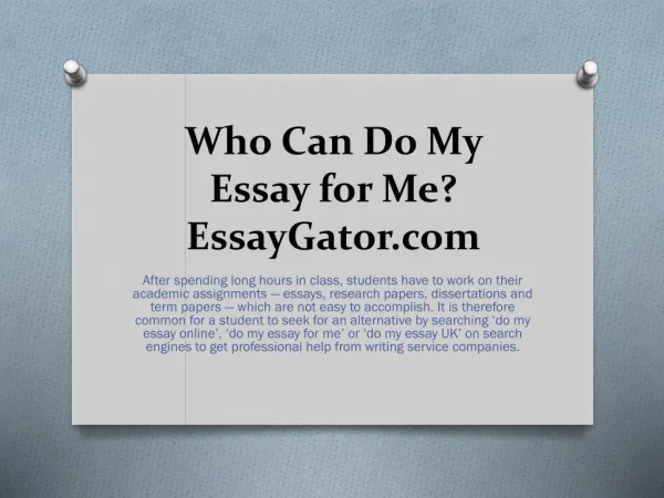 Do My Essay