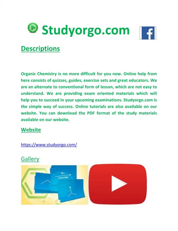 Organic chemistry study Pdf file