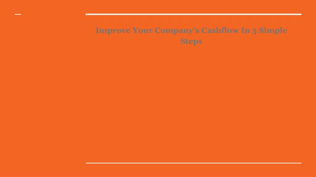 improve your company s cashflow in 5 simple steps