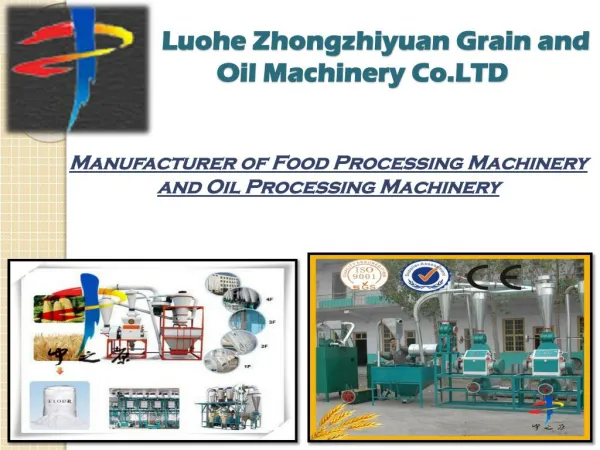 Manufacturer of Food Processing Machinery and Oil Processing Machinery
