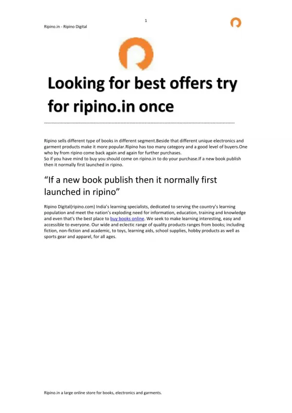Ripino good place to purchase