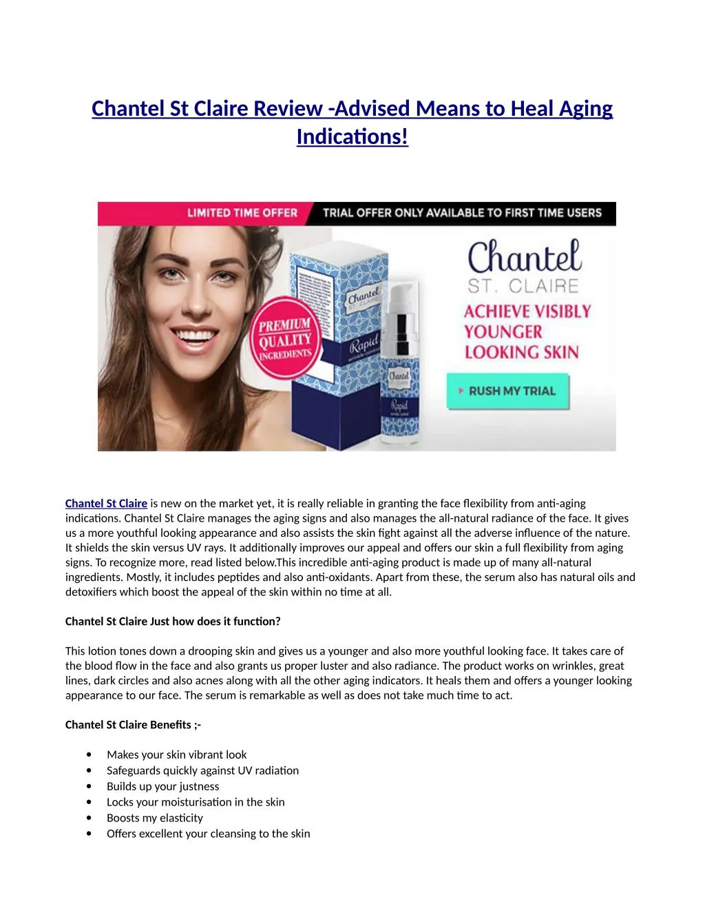 chantel st claire review advised means to heal