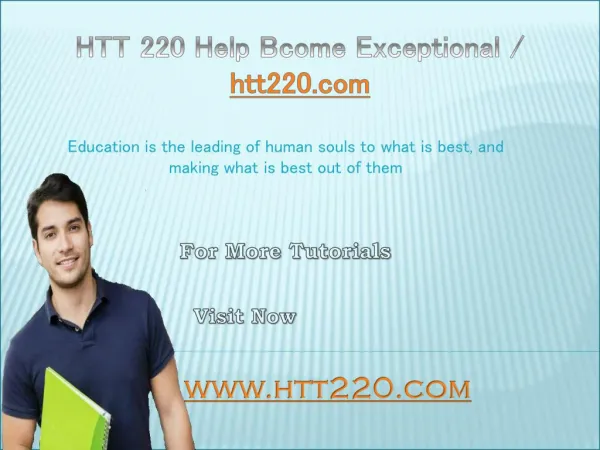HTT 220 Help Bcome Exceptional / htt220.com