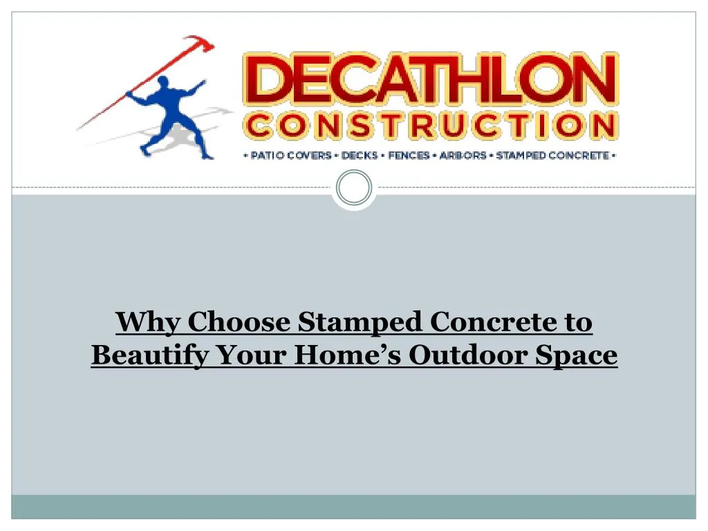 why choose stamped concrete to beautify your home