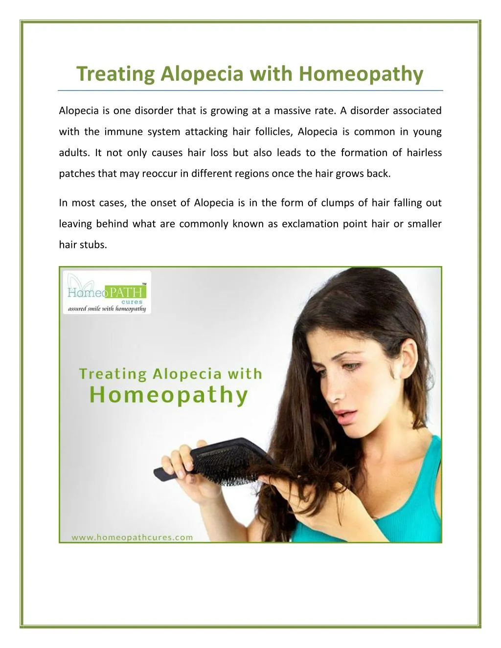 treating alopecia with homeopathy