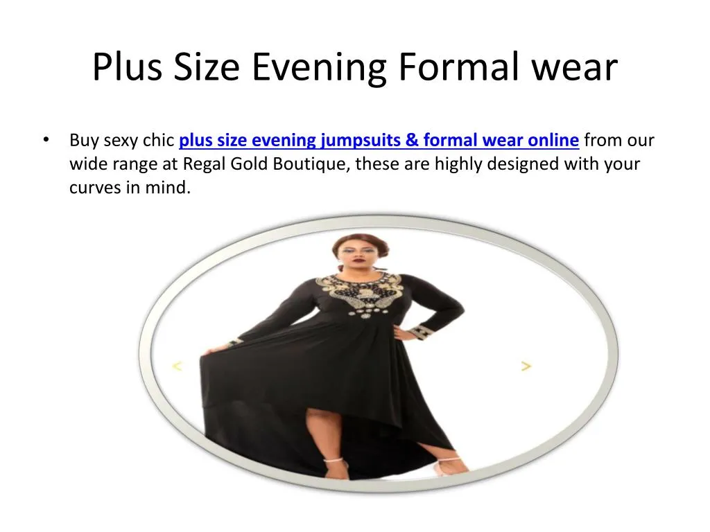 plus size evening formal wear
