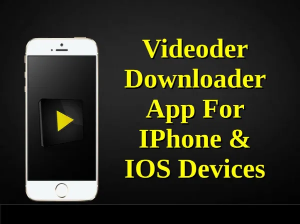 Videoder Downloader App For IPhone & IOS Devices