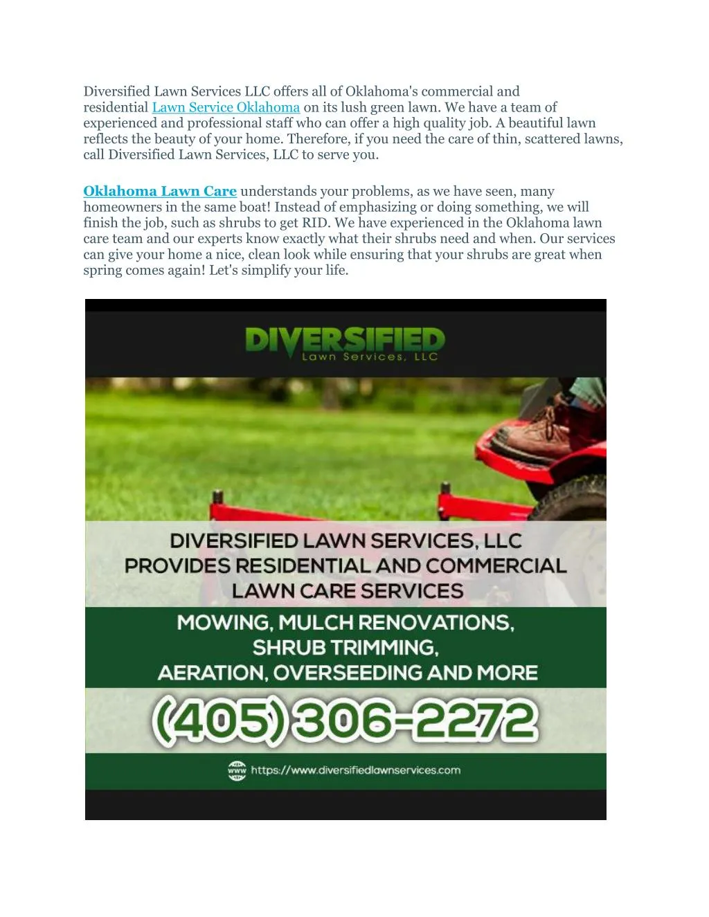 diversified lawn services llc offers