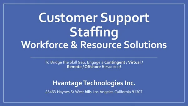 Customer Support Staffing Solutions