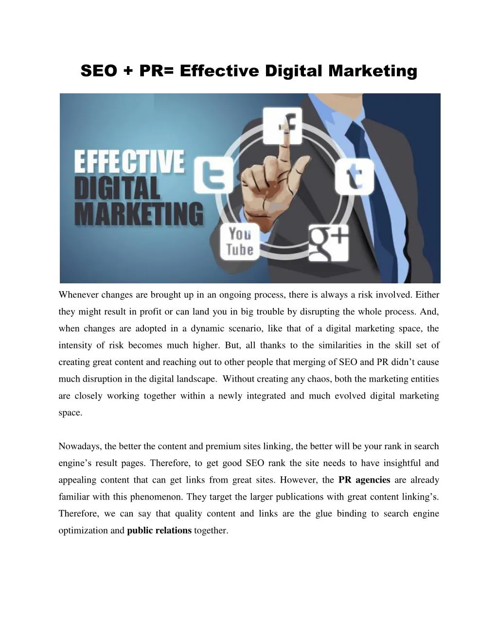 seo pr effective digital marketing
