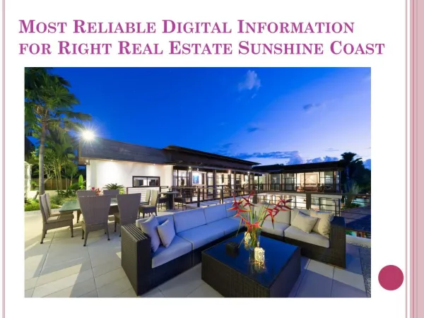 Real Estate Agent Sunshine Coast