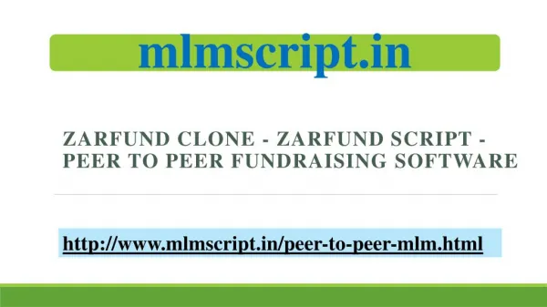 Peer to Peer Fundraising Software - Zarfund Clone - Zarfund Script