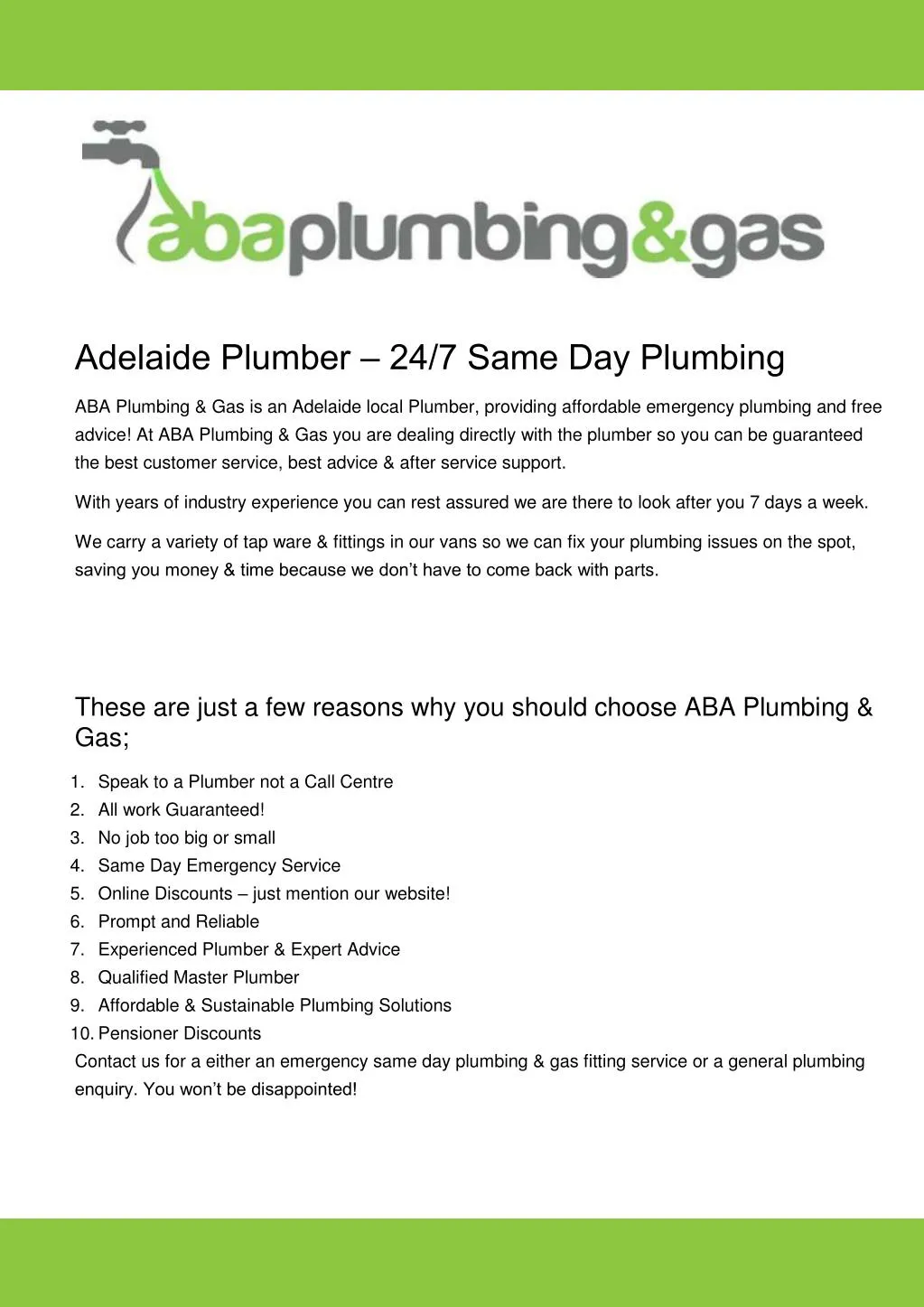 adelaide plumber 24 7 same day plumbing