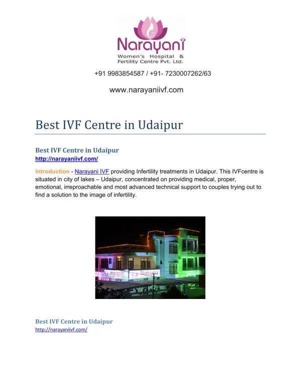 Best IVF Centre in Udaipur