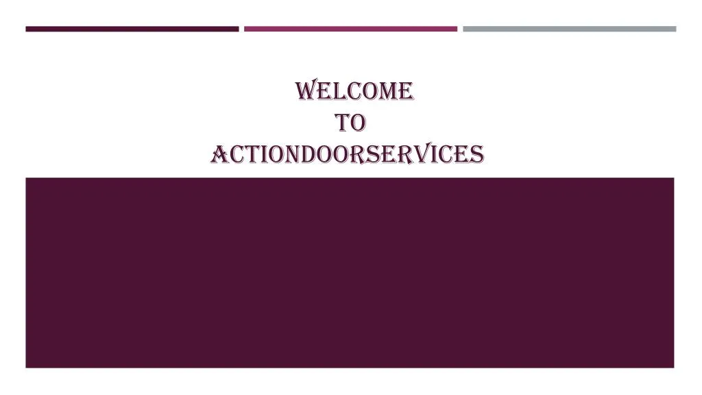 welcome to actiondoorservices