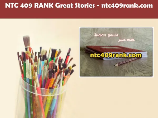 NTC 409 RANK Great Stories /ntc409rank.com