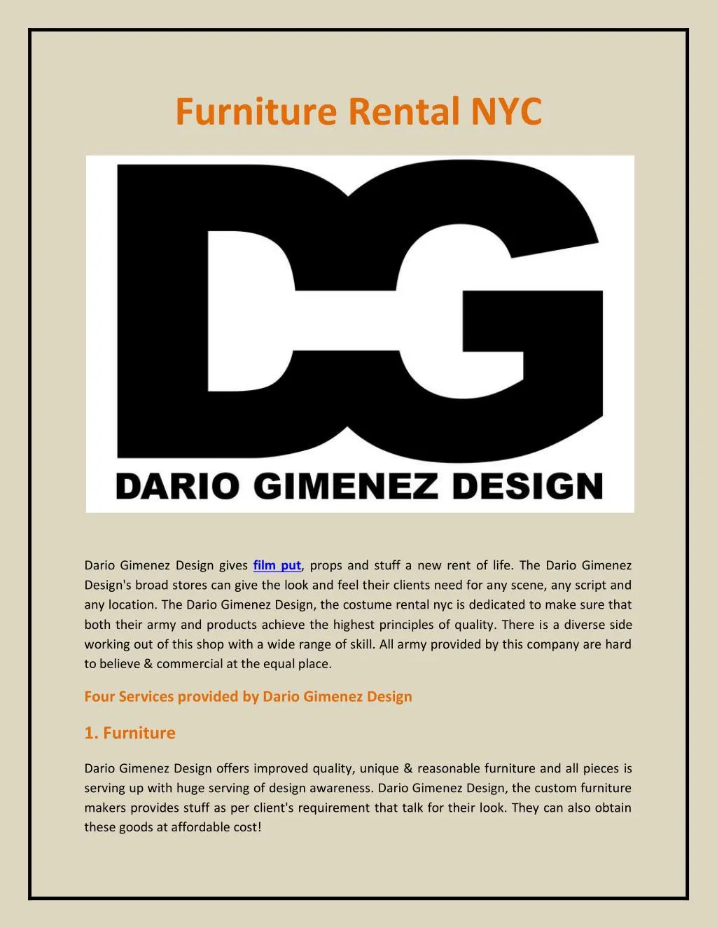 furniture rental nyc