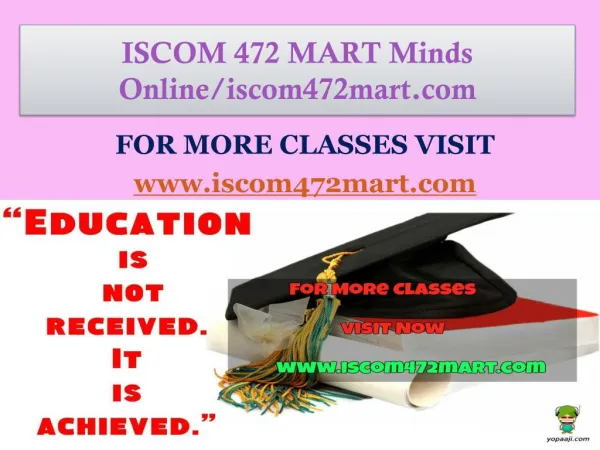ISCOM 472 MART Minds Online/iscom472mart.com