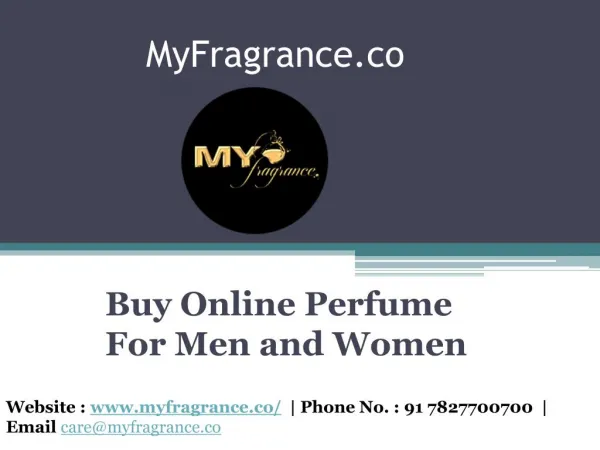 Buy Online Perfume for men and Women