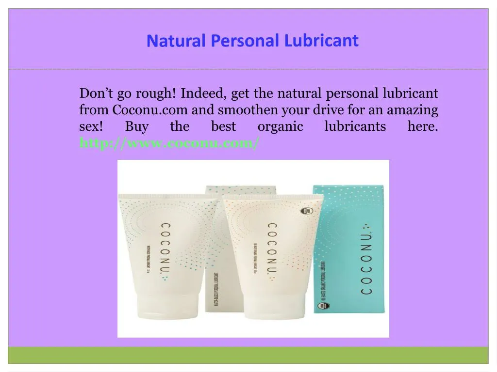 natural personal lubricant