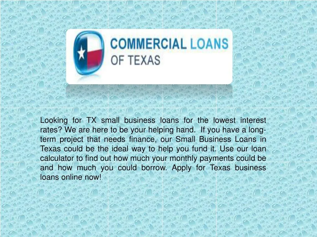 looking for tx small business loans