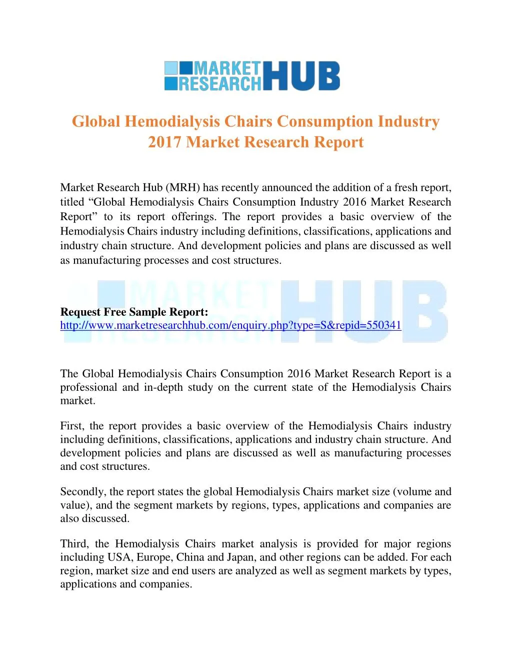 global hemodialysis chairs consumption industry