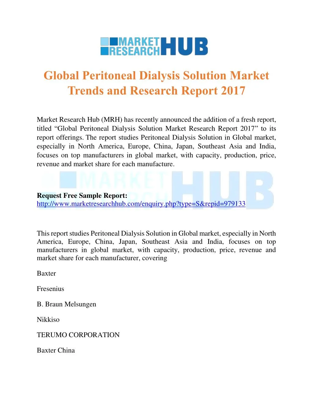 global peritoneal dialysis solution market trends
