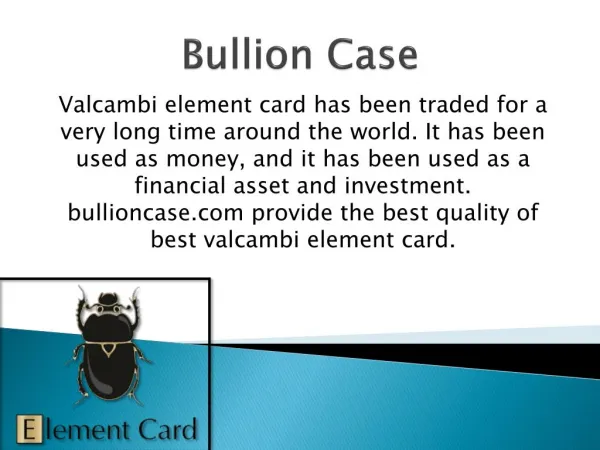 Gold Valcambi Element Card