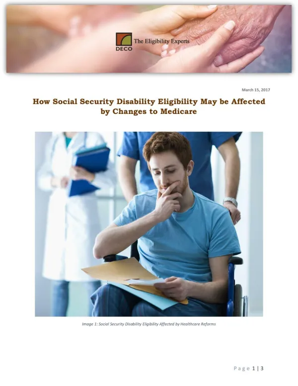 How Social Security Disability Eligibility May be Affected by Changes to Medicare