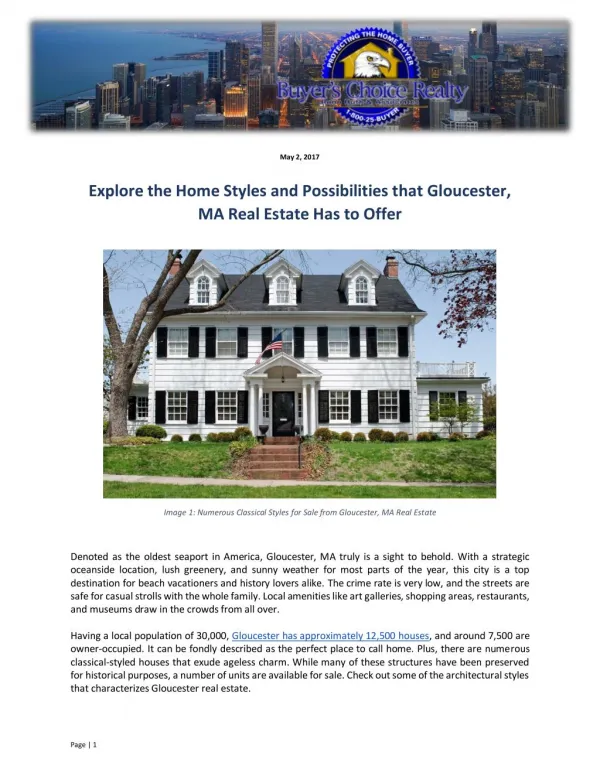 Explore the Home Styles and Possibilities that Gloucester, MA Real Estate Has to Offer